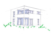 Planungsalternative Flachdach
