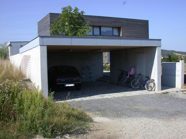 Carport Aus Sichtbeton Mit Flachdach Baumeister Kickinger